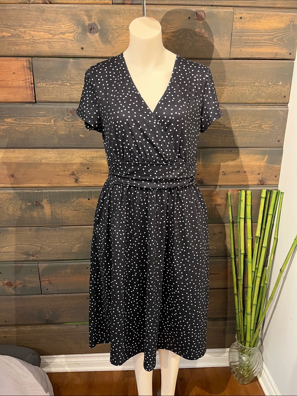 Black and White dress size médium 95% Cotton